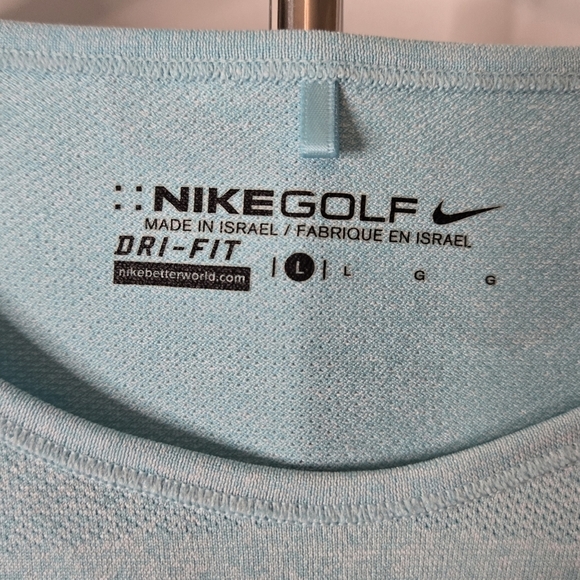 Nike Dri-FIT Golf Polo Women's Size Large Tiffany Blue Lightweight Performance T - Picture 2 of 7